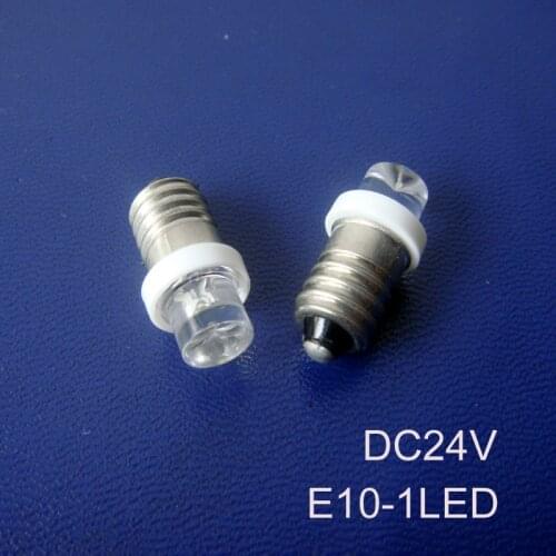 High quality 24V led E10 instrument lights,DC24V E10 led lights,led E10 indicating lamp e10 pilot lamps free shipping 50pcs/lot