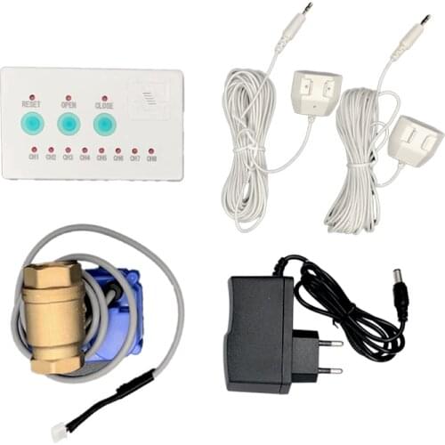 WLD-808 (DN15*1pc) Water Leakage Detector Flood Alert Overflow Protection Water Sensor Alarm System with 2pc 6meters Water Cable