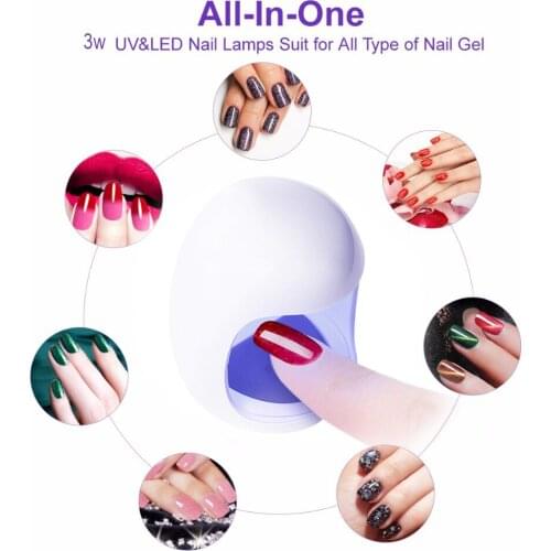 Egg lamp Nail Lamp 3W Mini Nail Dryer Portable UV LED Curing Uv Gel Manicurists own lamp