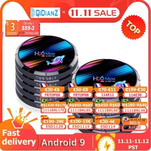 10pcs Android 9.0 TV Box H96MAX X3 1000M Amlogic S905X3 8K Dual Wifi BT Fast Smart TV BOX H96MAX X3 PK HK1MAX H96 a95x
