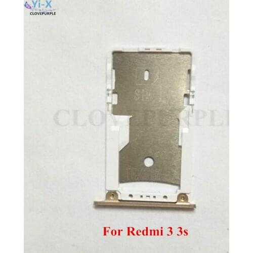 10PCS/Lot SIM Card Slot Stand Tray Holder Adapter for Xiaomi Redmi 3 3S Micro SD Card Slot Socket Repair Parts