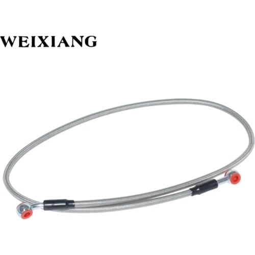 100cm Universal Motorcycle Brake Oil Hose Line Pipe Hydraulic Reinforced Stainless Steel Braided Fit ATV Dirt Pit Bike 4 Colors
