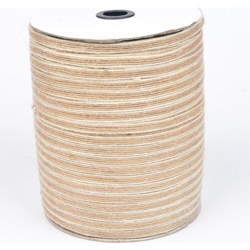 20M Natural Jute Burlap Ribbon Rustic Vintage Wedding Decor 5mm Width Hessian Lace Tape Christmas Birthday Party Supplies DIY