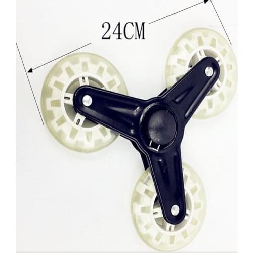 2016 2 pieces/pair shopping cart wheels, climbing wheels, three-wheeled Crystal round