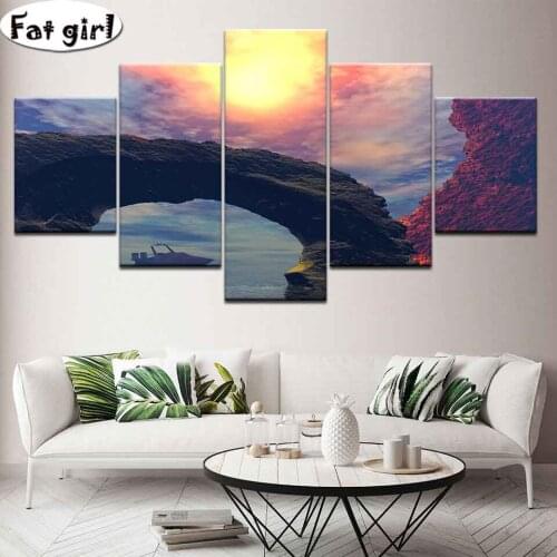 3D picture of rhinestones mosaic full embroidery diamond painting sale natural scenery sunrise cross stitch handmade hobby kits