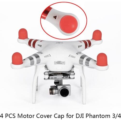 4PCS Motor Cover Cap for DJI Phantom 2 3 4 Pro Advanced SE Drone Engine Protector Dust-proof Soft Silicone Hat Spare Parts Kits