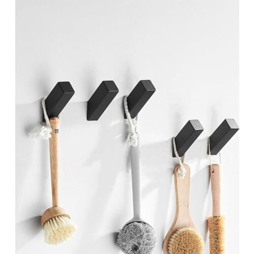 5PCs Strong Towel Hooks Wall Mounted 304 Stainless Steel Coat Hooks Hanger Single Decorative Bag Key Hat Clothes Rack Rope Hooks