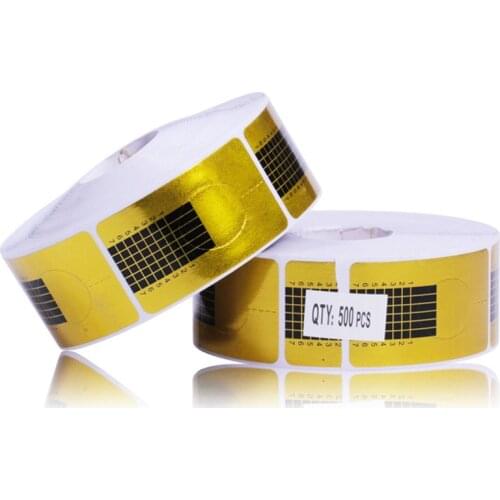 500pcs French Nail Form Tips Acrylic UV Gel Extension Builder Gel Sticker Tip Building Guide Mold Manicure Stencil Nail Art Soak