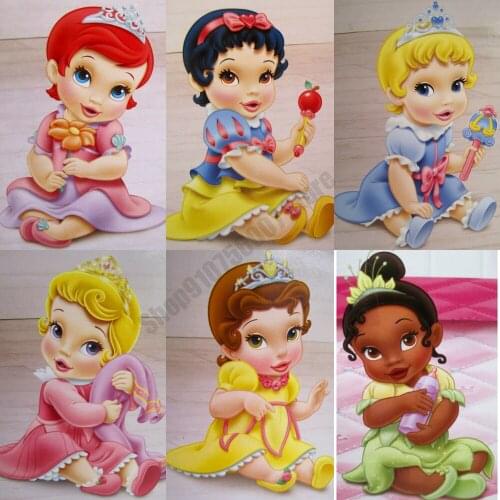 Disney DIY Diamond Painting "Cartoon Princess Baby" Full Drill Square Round Diamond Embroidery Cross Stitch Kits Home Decoration