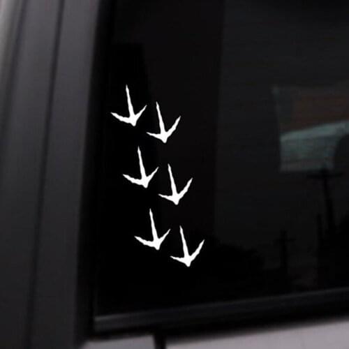 Black/Sliver Turkey Tracks Hunter Car Sticker Small/Big Size Decor Removable Waterproof Window Body Decal CL904