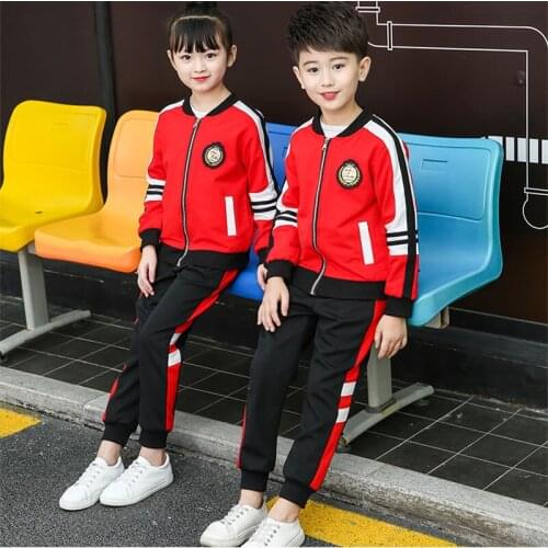 Kindergarten garden clothing autumn suit red primary and secondary school uniforms childrens sportswear spring and autumn