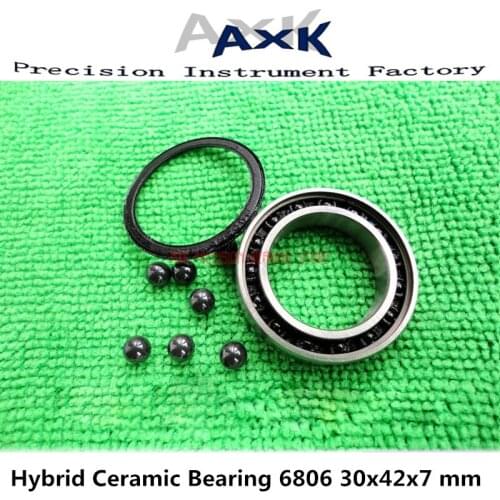 2021 Rushed 6806 Hybrid Ceramic Bearing 30x42x7 Mm Abec-3 ( 1 Pc ) Bicycle Bottom Brackets & Spares 6806rs Si3n4 Ball Bearings