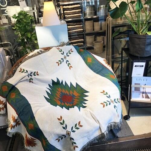 Cotton throw blanket sofa cover mats retro towel tribal tapestry throws ethnic wind geometric blanket