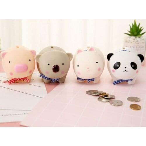 Piggy Panda Banks For Kids Gift Coin Bank Portable Cartoon Animal Piggy Bank For Children Decoration Craft Money Saving Box