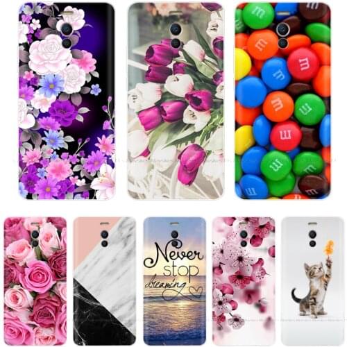 Fashion Pattern Silicone Phone Case For Meizu M6 Note Case Soft TPU Back Cover For Meizu M6 Note Cell Phone Case Cover Flower