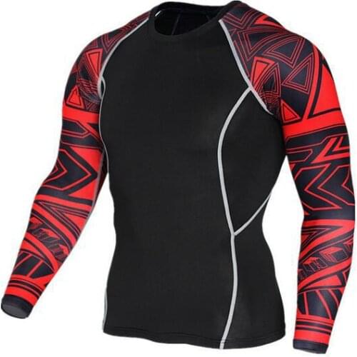 T-shirt Men Running T-Shirts Quick Dry Compression T-Shirts Fitness Tight Sportswear Training Gym Sport Running Shirts Jersey
