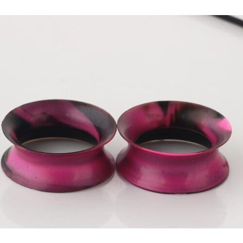 JUNLOWPY 100/200pcs Tunnels Kit 2g-1" Silicone Ear Skin Gauge Plugs Earring Expander Stretching Set Tragus Body Jewelry Piercing