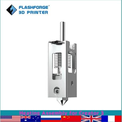 Flashforge Creator 3 Heating Assembly 3d Parts 300℃ Hotend Nozzle Assembly Impresora 3d Accessories