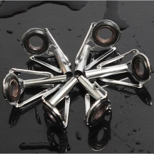 Fishing Rods Building Tip Tops Guide Ring Spinning Casting Fishing Rod Guides Replacement Repair Kit Steel Ring 80 pcs/set