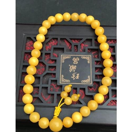 Natural genunine amber bracelet without heating 33 beads 7mm+ prayer amber bracelet Mexico amber bracelets for women