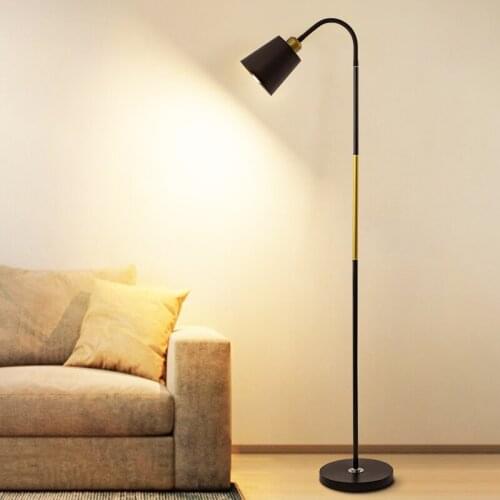Nordic black white angle adjustable floor lamp modern E27 floor lamp vertical simple corner stand lamp corner lamp reading lamp