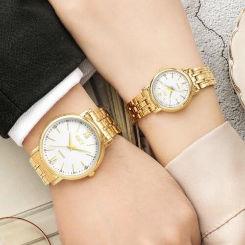 NEW KKY Brand Top Brand Luxury Fashion Couple Gold Watch Men Women Wristwatches Clock Casual Waterproof 2021 For Dropshipping