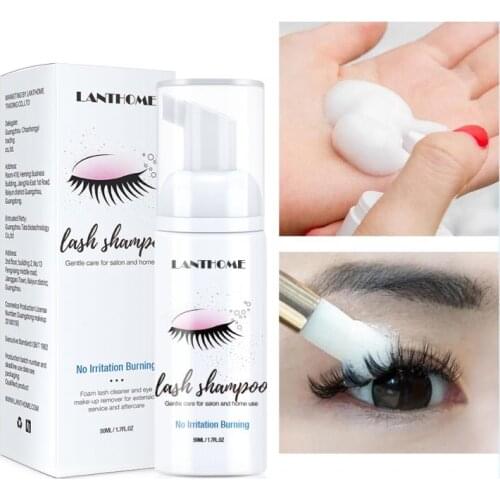 Eyelashes Cleaning Foam Tools Eyelash Shampoo Eyelashes Foam Cleaner Eyelash Extension Cleanser Shampoo No Stimulation TSLM2