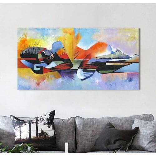 DDWW Canvas Print Lord Buddha Religious Posters Wall Art Painting Wall Pictures Woman Lying on Her Side for Living Room No Frame