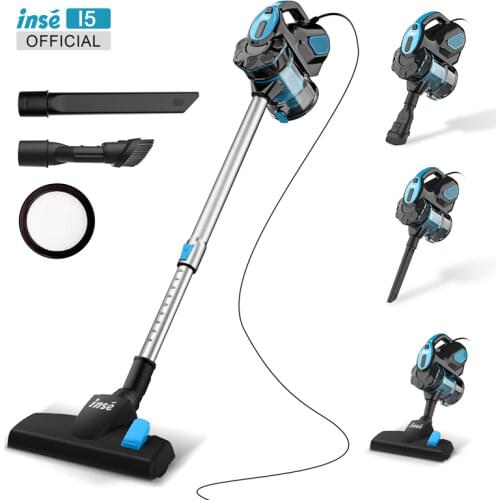 Vacuum Cleaner Corded INSE I5 Stick Vacuum Cleaner 18kpa Powerful Suction 600W Motor