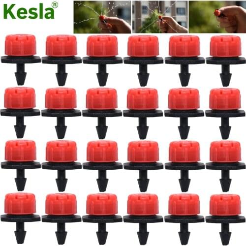 30-500PCS Adjustable 1/4 Irrigation Misting Dripper Sprinkler Head Micro Flow Drip Head Garden Watering Tool Lawn Greenhouse