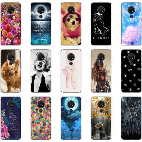 Silicon case for Nokia 7.2 case soft tpu back phone cover shockproof printing Coque bumper housing
