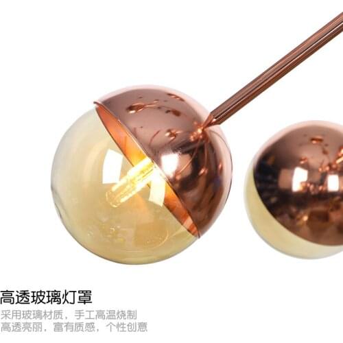 Modern glass ball chandelier lighting design lamp lampes suspendues living room decoration nordic decoration home