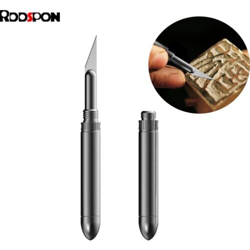 Mini Foldable Knife Multi-Function Portable Carving Knife Outdoor Fixed Blade Knife Paper Cutter Carrying Blade Garden Tools