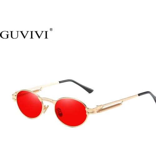 Round Steampunk Sunglasses Women Small Frames Punk Sunglasses Men Retro Eyewear Vintage Sunglasses Brand Designer UV400