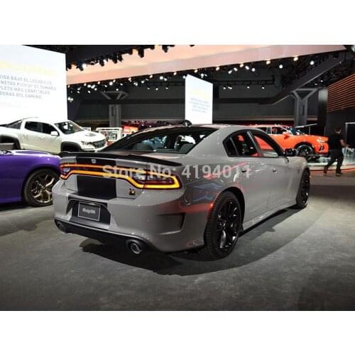 For Dodge charger 2014 2015 2016 2017 ABS Plastic Unpainted Primer Color Rear Spoiler Trunk Roof Wing Lip Spoiler Car Styling