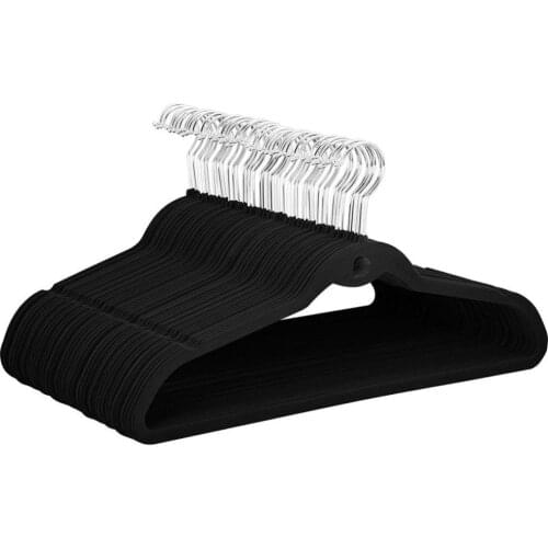 Black Velvet Clothes rack foldable Velvet Coat Hanger Non-slip Flocking Balcony home accessories organizer for clothe