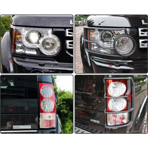 High Quality ABS Front Headlight + Rear Tail Light Trim Cover For Land Rover discovery 4 LR4 2010 2011 2012 2013