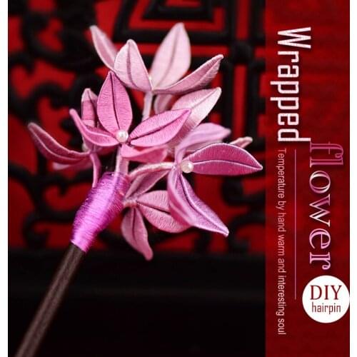 Ancient Wind Wrapped Hairpin DIY Kit Hair Accessories Kit for beginners Provides cut patterns Gifts