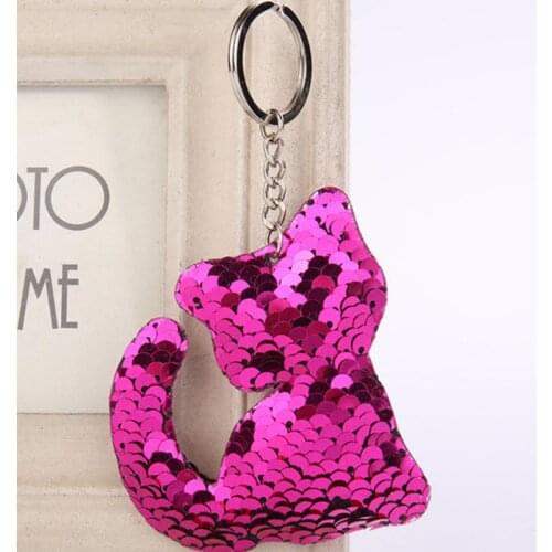 1PCS Cat-shaped Key Ring Puppets Cute Cartoon Biological Animal Finger Plush Toys Child Baby Favor Dolls Boys Girls Finger