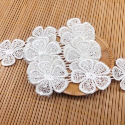 1 Yard 3.5cm,Water-Solubility Polyester Silk Lace,Plum Blossom Pattern,Garment Sewing Accessories(ss-2125)