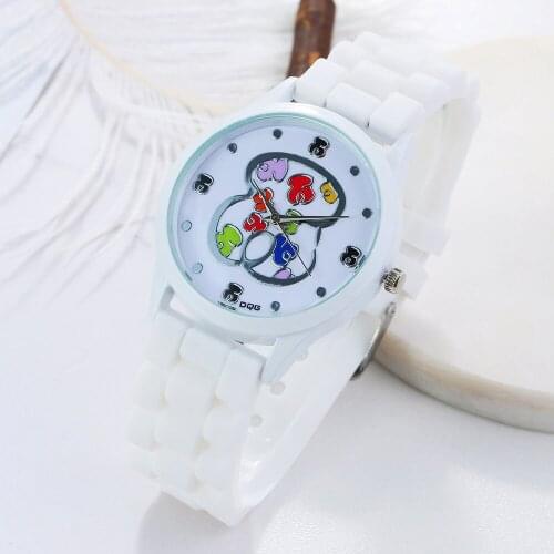 2019 Montre femme high quality jelly silicone Women Watches Quartz Watch Bear Men Women Watches Relojes Mujer Clock Relogio