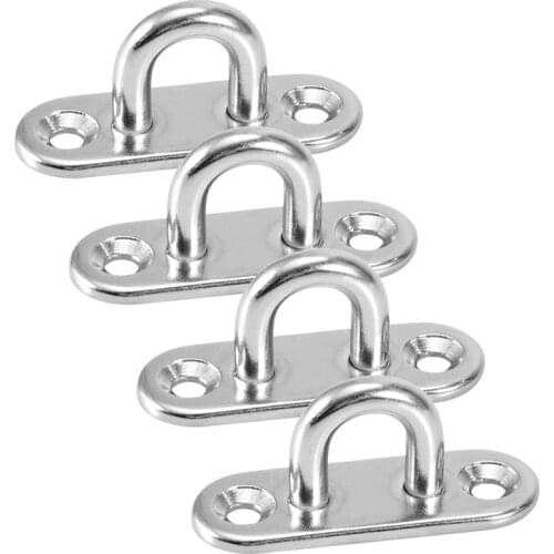 12pcs M5 U shape 304 Stainless Steel M5 Ceiling Wall Mount U Hook Anchor Hanger with Self-tapping Screws for Yoga Swing Strap