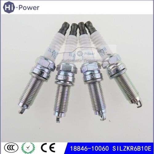 4PCS Iridium Power Spark Plug SILZKR6B10E 93815 For Hyundai Accent Veloster Kia 18846-10060 SILZKR6B-10E 1885510060
