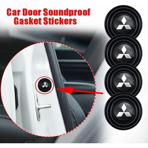 4Pcs Car Styling Door Shock-Absorbing Gasket Stickers For Mitsubishi Pajero Outlander Jinxuan ASX Lancer ex Lancer Galant