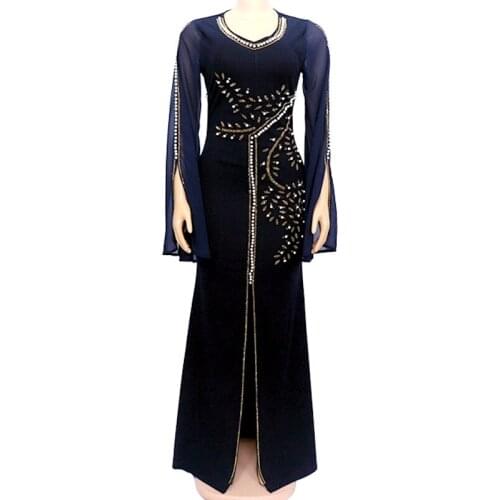 African Dresses For Women Beading Diamonds Robe Africaine Clothing Dashiki Fashion Cloth Long Maxi Dress Africa Clothing