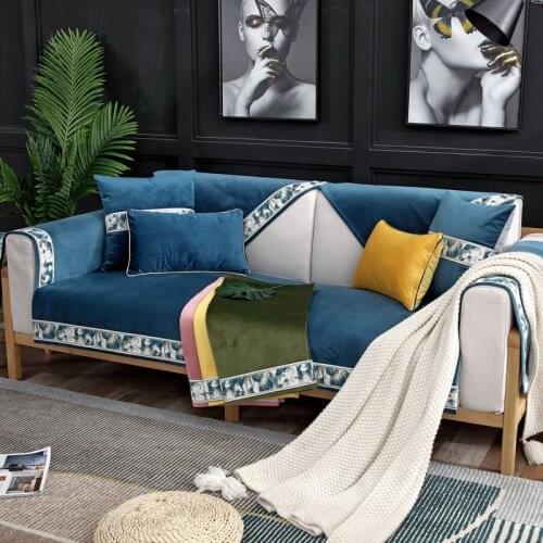 Nordic Fashion Soft Chenille Couch Cover Anti-slip Four Season Universal Sofa Towel Sectional Sofa Cover