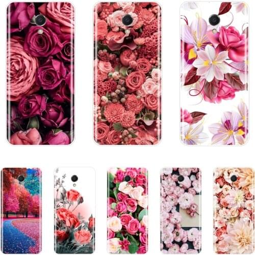 For Meizu M2 M3 M3S M5 M5C M5S M6 M6S M6T Case Silicone Soft TPU Flower Phone Case For Meizu M6 M5 M3 M2 Note Cover
