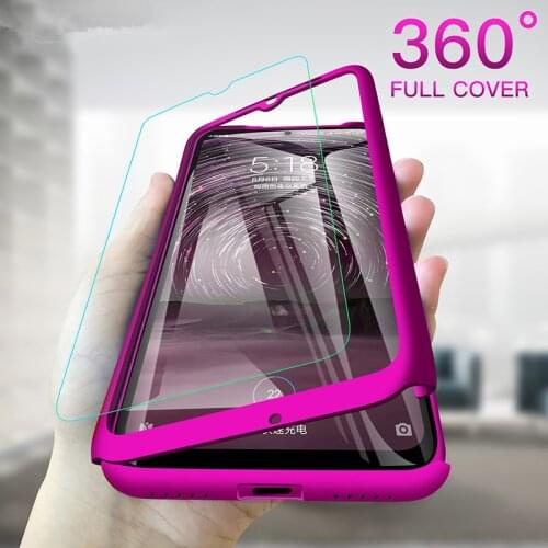 With Glass Film Phone Case For Huawei Mate 30 P20 P30 Pro 2019 P40 Lite E 20 X Screen Protection 360 Degree Shockproof PC Cover
