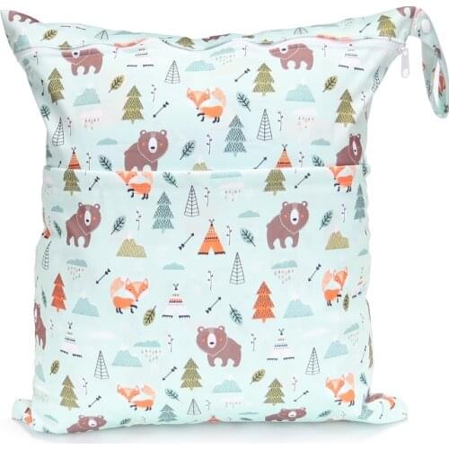 [CHOOEC] 2020 New Wet Bag Washable Reusable Cloth diaper Nappies Bags Waterproof Swim Sport Travel Carry bag Big Size: 30X36 cm