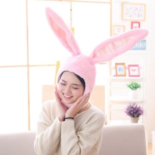 Kids Cute Plush Rabbit Ear Hat Bunny Cap Toy Gift for Kids Girls Girlfriend Women Accessories Photograph Props